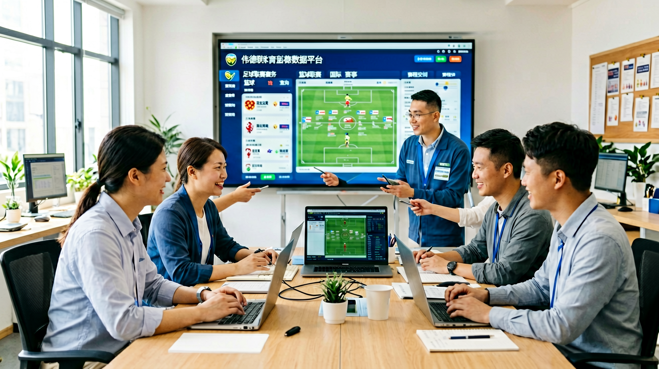 伟德bv国际体育数据平台社区，展示用户通过平台获取足球篮球赛事信息的场景